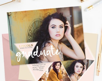 Senior Graduation Template, Senior Graduation Announcement Templates, Senior Templates, Photography Templates - GD140