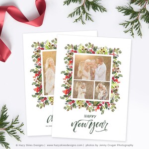 Christmas Card Template, Christmas Photo Card, Christmas Photography Template, Christmas Card Printable, Holiday Photo Cards HC312 image 2