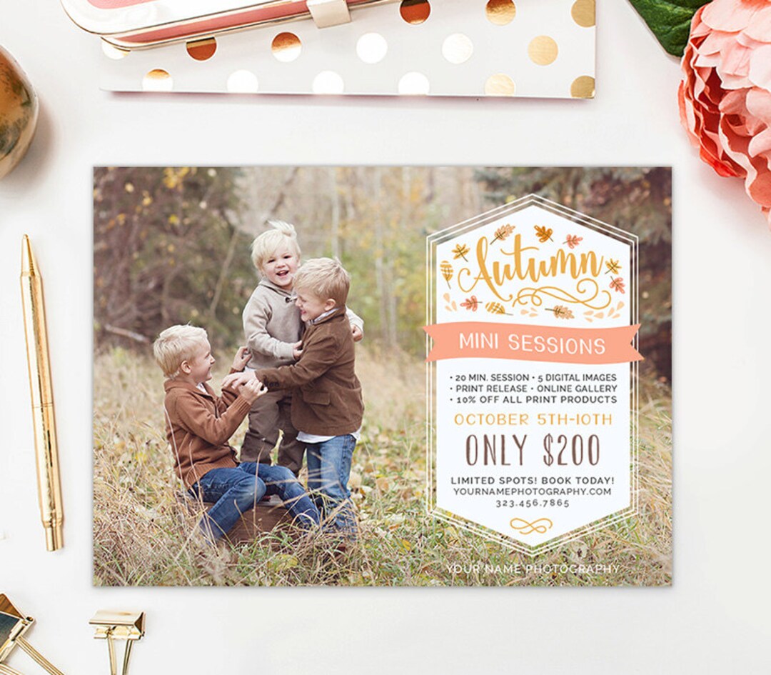 Fall Mini Session Template, Autumn Mini Session Marketing Board, Fall ...