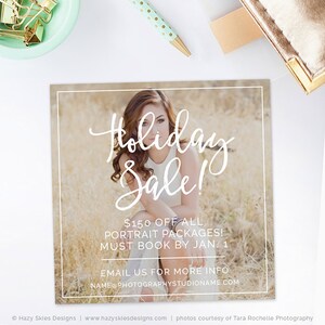 Black Friday Template, Photography Marketing Template, Holiday Marketing Templates, Christmas Marketing Templates, Instagram AD208 image 1