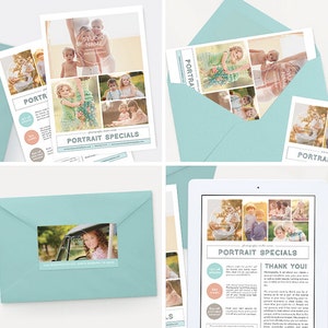 Photography Studio Newsletter Template, Photography Marketing Templates Portrait Specials NWS107 image 2