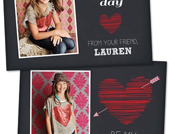 Valentine's Day Card Template for Photographers Valentines Day Photo Card Photoshop Card Template - VD105 -