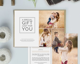 Photography Studio Gift Certificate Template, Photography Gift Card Template - GCT105A