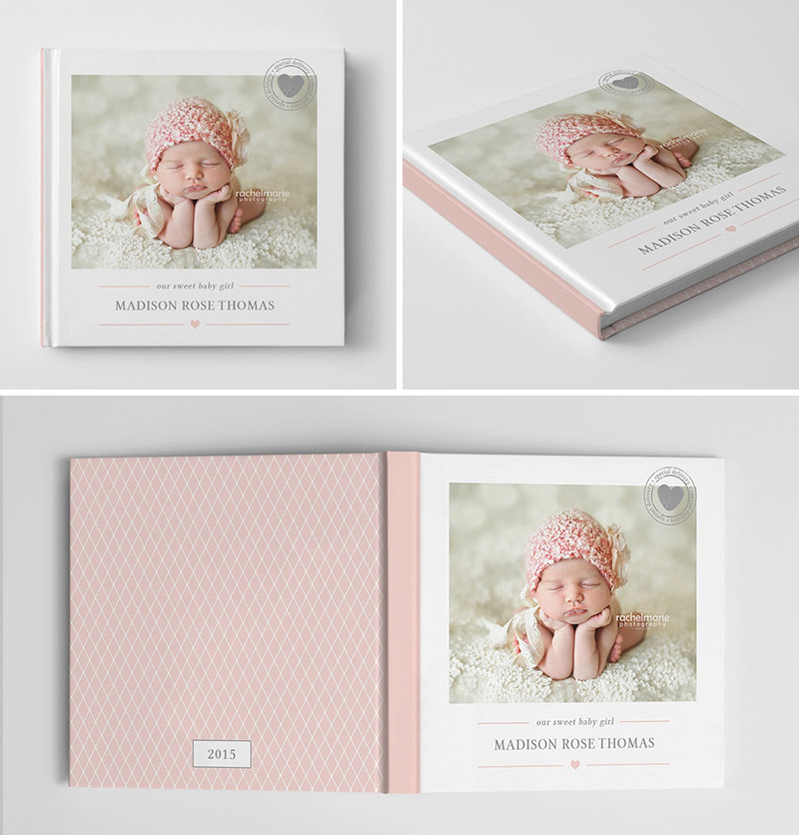 Baby Photo Book Cover Template for Photographers Baby Album Etsy