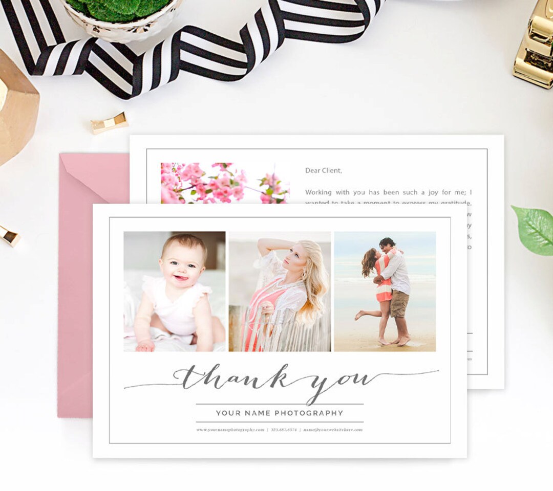 Thank You Card Template for Portrait Photographers, Photography