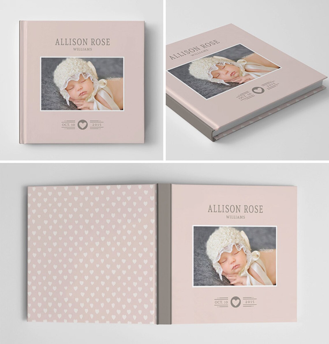 Photo Book Cover Template for Photographers Baby Book Etsy