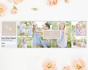 Facebook Cover Template for Photographers, Facebook Timeline Cover Template Photoshop, Facebook Cover Photo, Facebook Header Template  FB200