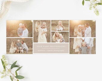 Collage Facebook Cover Template for Photographers, Facebook Timeline Cover Template Photoshop, Facebook Cover Photo, Header Template FB195