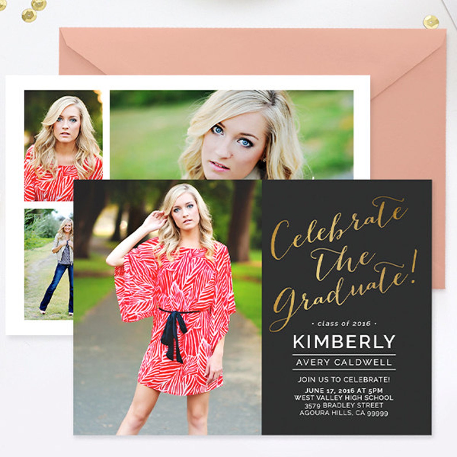 Senior Announcement Template Girls Guys Senior Graduation - Etsy