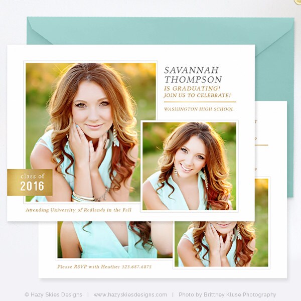 Senior Graduation Announcement Template for Girls Guys Senior | Etsy