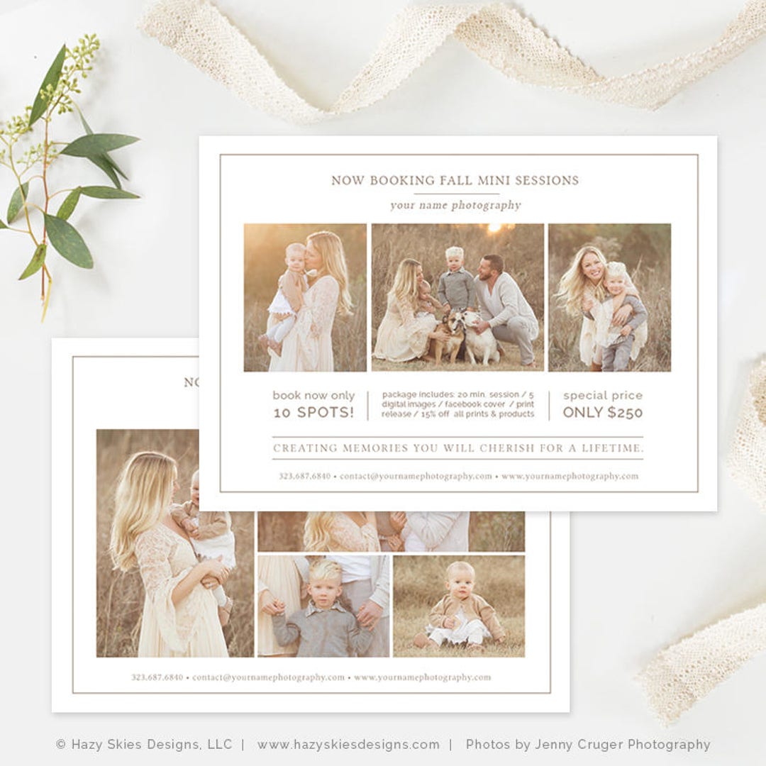 Mini Session Template, Photography Flyer Template, Photography ...