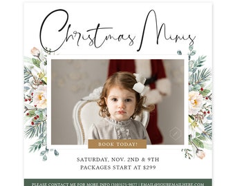 Christmas Mini Session Template | Mini Session Flyer Template | Mini Session Photography Template | Mini Session Template Instagram AD279