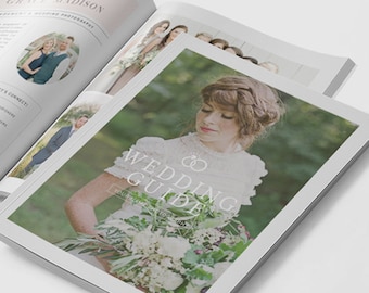 Hochzeitsmagazin Vorlage professionell geschrieben, Fotografie Hochzeitsführer, Digitale Hochzeitsfotografie Marketing Vorlagen Photoshop WM102