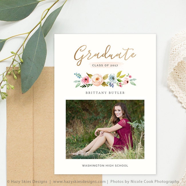 Senior Graduation Template Senior Graduation Announcement | Etsy
