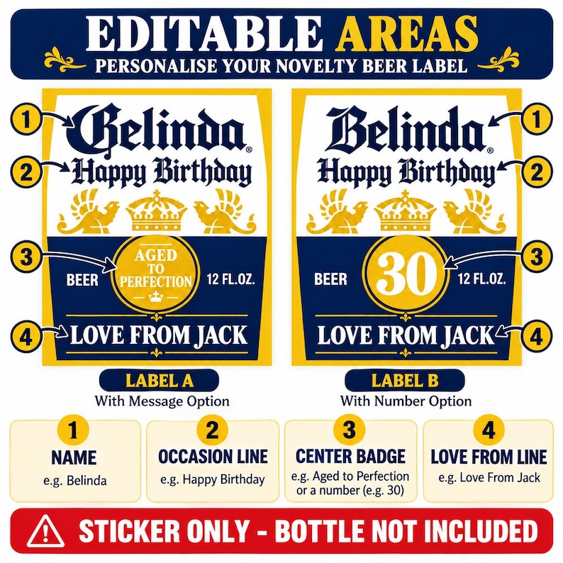 Personalised Corona Style Beer Bottle Labels | Custom Birthday Beer ...