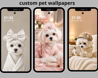 Custom Pet Wallpaper for iPhone Personalized iPhone Pet Wallpaper – Digital Download Phone Wallpaper Art Personalized Pet Wallpaper Android