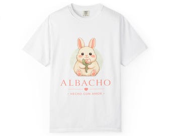 Albacho Bunny Illustration T-shirt | Cute Floral Rabbit Tee