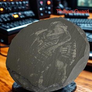 Gears of War Locust | Laser Engraved Slate Coasters | Gaming Room Decor Set bild 4