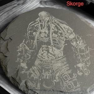 Gears of War Locust | Laser Engraved Slate Coasters | Gaming Room Decor Set bild 5
