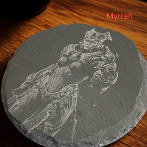 Gears of War Locust | Laser Engraved Slate Coasters | Gaming Room Decor Set bild 3