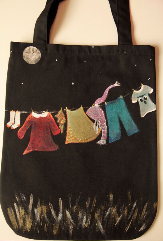 Items similar to Hand Painted Tote Bag on Etsy
