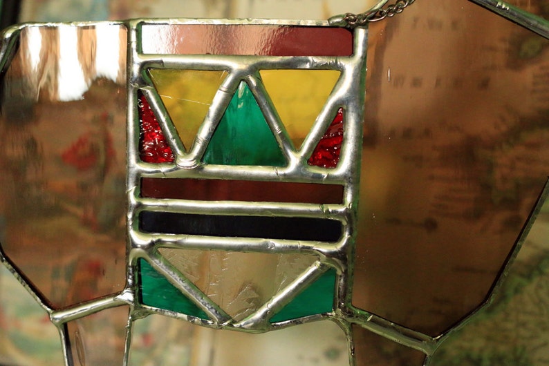 Stained Glass Llama sculpture Etsy