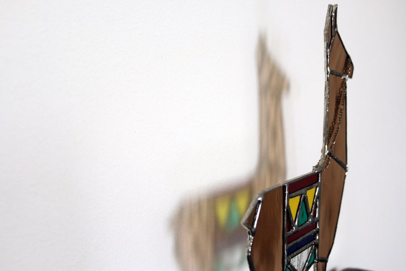 Stained Glass Llama sculpture Etsy