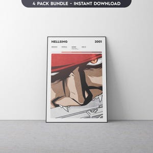 Hellsing Anime Poster, Japanese Manga Art Print (Digital Download)