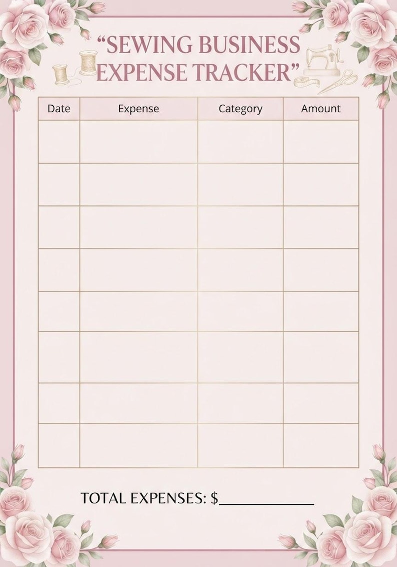 Sewing Pricing Calculator & Profit Tracker | Sewing Business Workbook ...