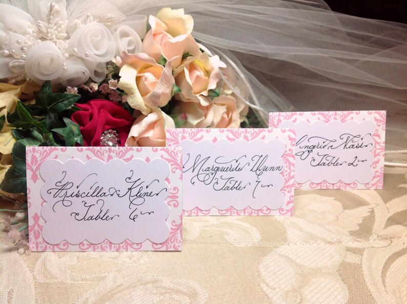 Custom Wedding Calligraphy ~ Place Cards ~ Escort Cards ~ Affordable ~ Handwritten