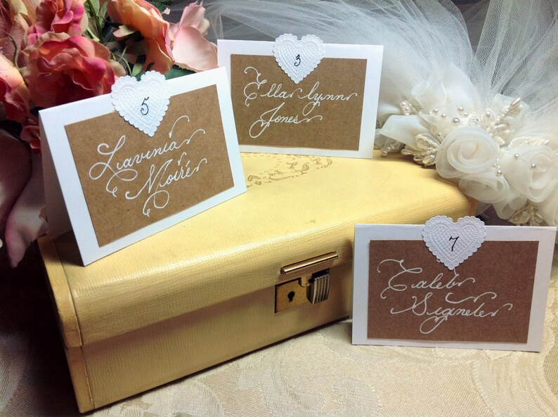 Custom Wedding Calligraphy ~ Place Cards ~ Escort Cards ~ Affordable ~ Handwritten