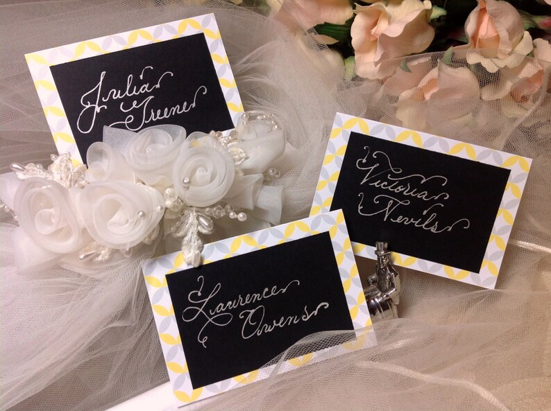 Custom Wedding Calligraphy ~ Place Cards ~ Escort Cards ~ Affordable ~ Handwritten