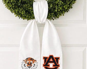 Auburn custom wreath sash