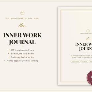 Shadow Work Journal | 100 Prompts to Meet the Parts You Hide | Inner Child Self Awareness Guided Journal | Fillable Printable PDF