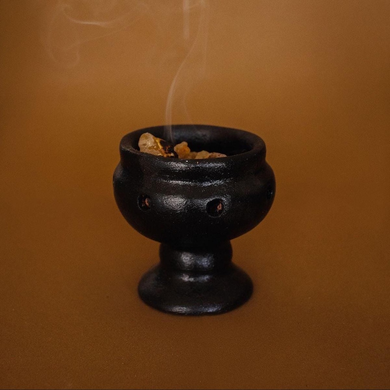 Copalera México Incense White Copal Resin Burner Copalera Barro Negro Incense Holder Rituals Copal Bowl Palo Santo Energy Cleanse Ceremonial