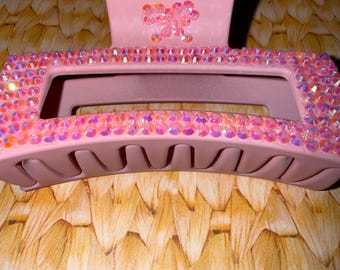 Bedazzled square claw clip