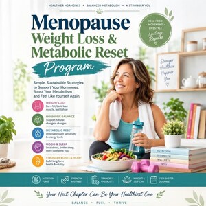 Programme de perte de poids et de réinitialisation métabolique pour la ménopause | Livre numérique PDF sur le bien-être des femmes, guide de gestion du poids + 23 outils de bien-être à imprimer