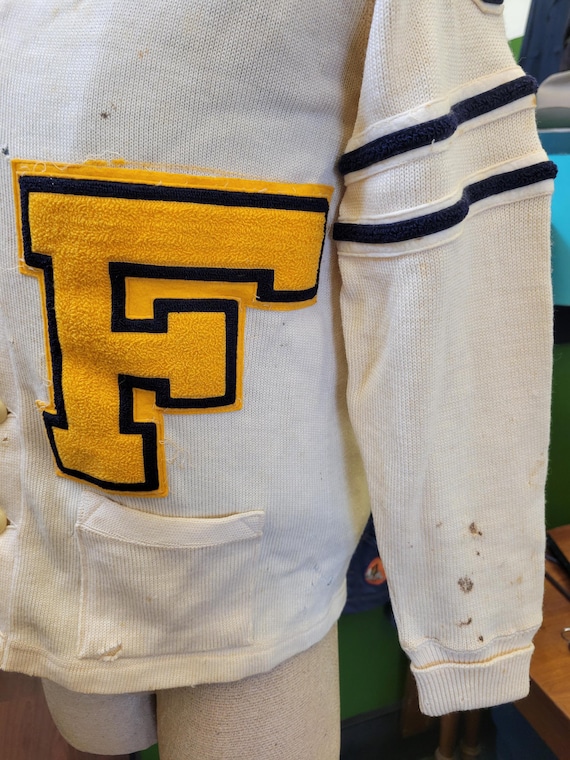 Rough 1940s/50s varsity cardigan, 40R - image 2