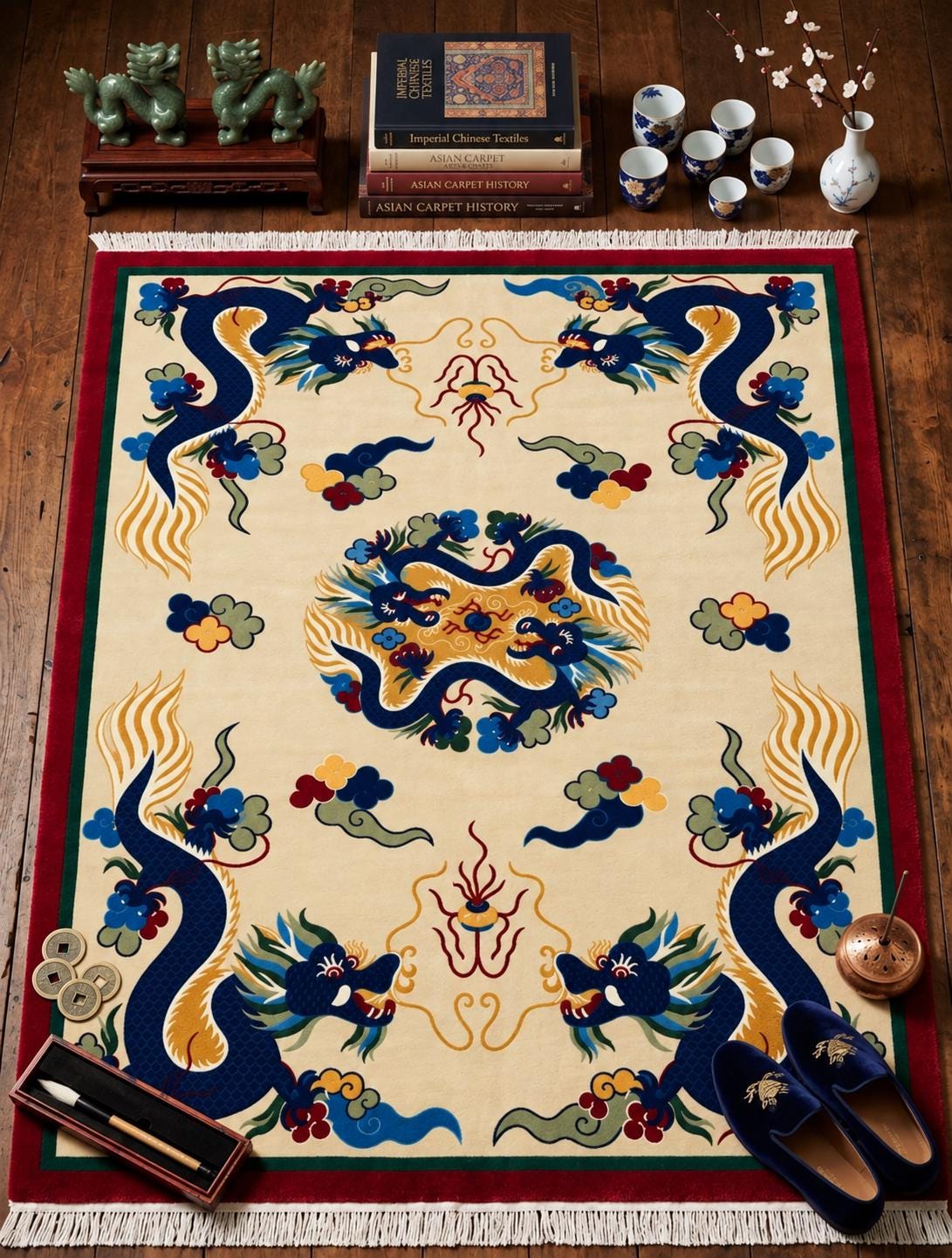 Tibetan Dragon Rug - Etsy