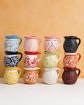 Mexican Ceramic Jarritos Mugs - Talavera-style Coffee Mugs