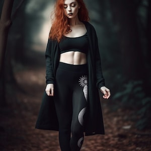 Snake Charmer Yoga Leggings - Vegan Gothic Clothing - Alternative Occult Ethical Fashion - On Demand Eco-friendly Sustainable Product