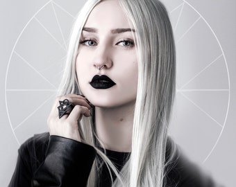 Ring Bague The Rogue The Wolf Rhea Moon Lune Witch Sorcière Gothic Gothique