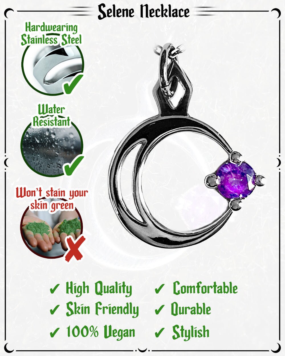 ★ROSEMONT★ Silver necklace Selene RA24C69N Designer fashion, Seoul-fully created | W Concept