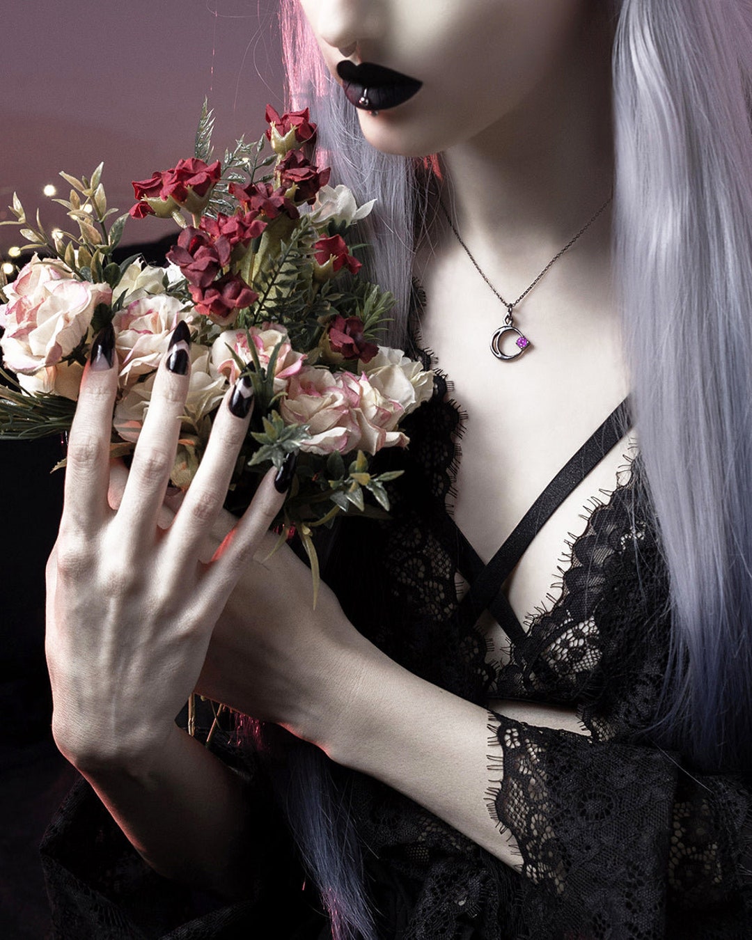Selene Necklace in Mirror Steel - Etsy