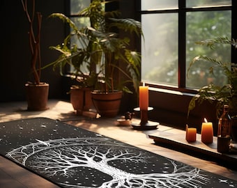 Eternal Growth Yoga Mat - Non-Slip Gothic Witchy Pagan Exercise Mat for Yoga Pilates & Fitness Goth Gifts