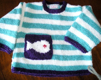 Sweater "Little Fish" - new, with tags.