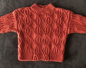 Little Pumpkin aran sweater.