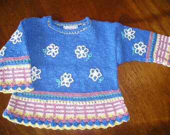 Sweater "Daisies", country style - new, with tags.