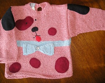 Sweater "Magenta Dog" - new, with tags.