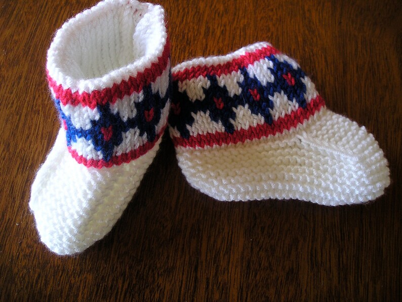 Baby Patriotic booties new, with tags. image 1